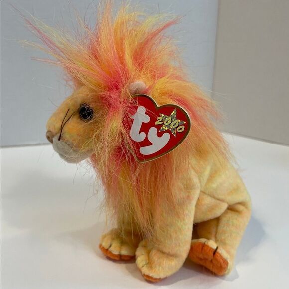 Bushy the Lion (RETIRED) 2000 Beanie Baby Ty Inc. 90s Toy Collectable - Picture 4 of 5